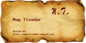 Mag Tivadar névjegykártya